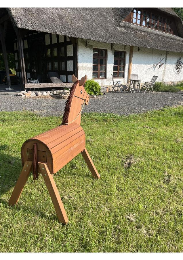 Ruhe Unter Reet-Haus Mit Sauna, Whirlpool Und Kamin Gnarrenburg Extérieur photo